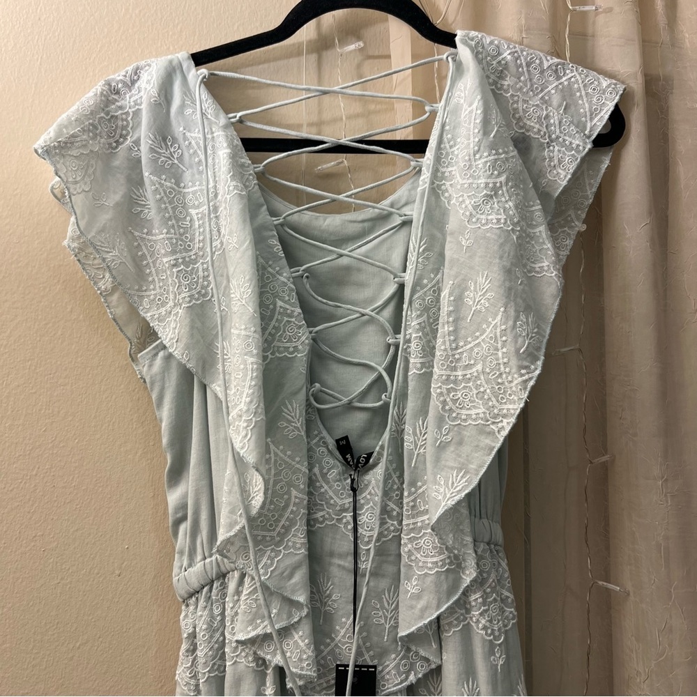 Anthropologie Love Sam Dress Sam Amia Embroidered Lace Maxi Dress - Picture 7 of 13